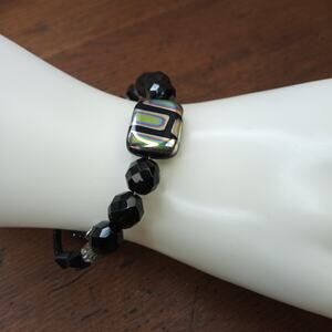 HANDMADE ~ Basic Black Sparkle and Shine Bracelet